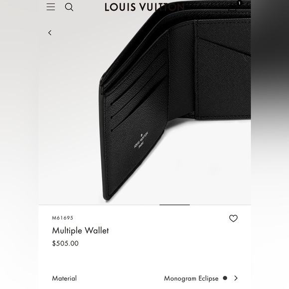 Louis Vuitton monogram eclipse men’s multiple wallet BNWB - Picture 7 of 9